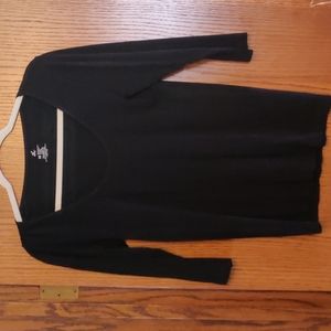 Boody stretch scoop neck 3/4 sleeve black bamboo